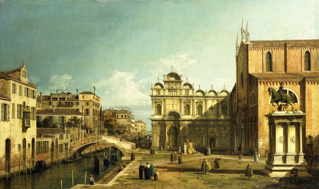 Campo Santi Giovanni e Paolo, Benátky, 1738-9 od Giovanni Antonio Canal