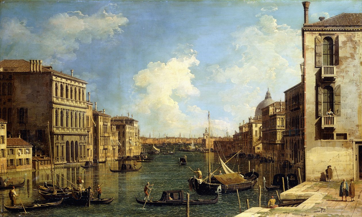 Canal Grande, Benátky, při pohledu na východ od Campo di San Vio, od Giovanni Antonio Canal