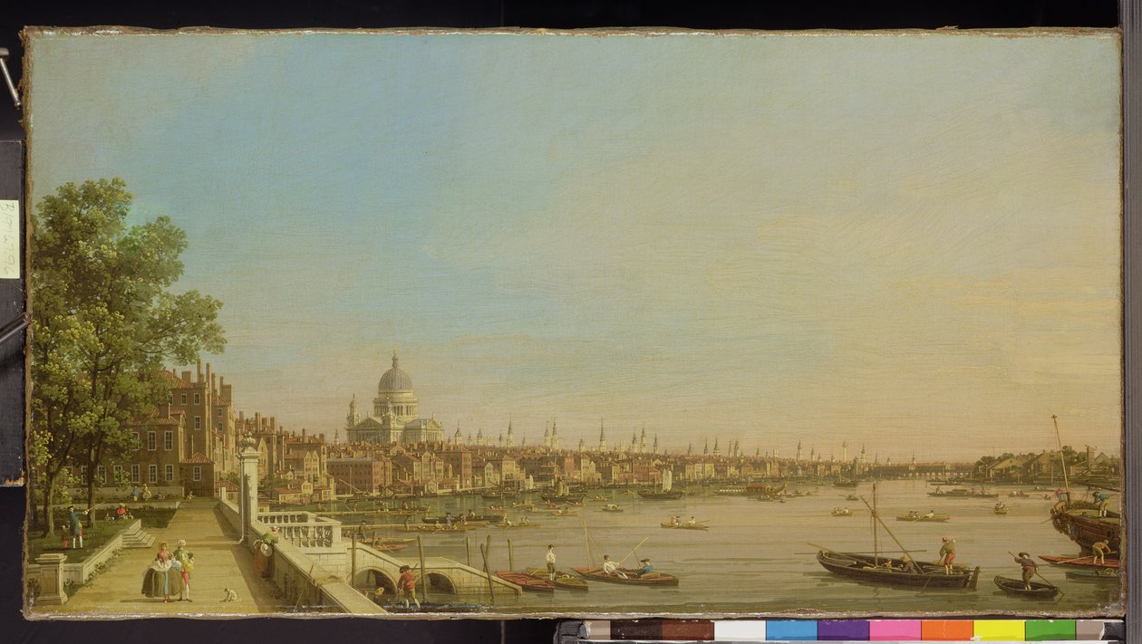 Temže z terasy Somerset House při pohledu směrem k St. Paul