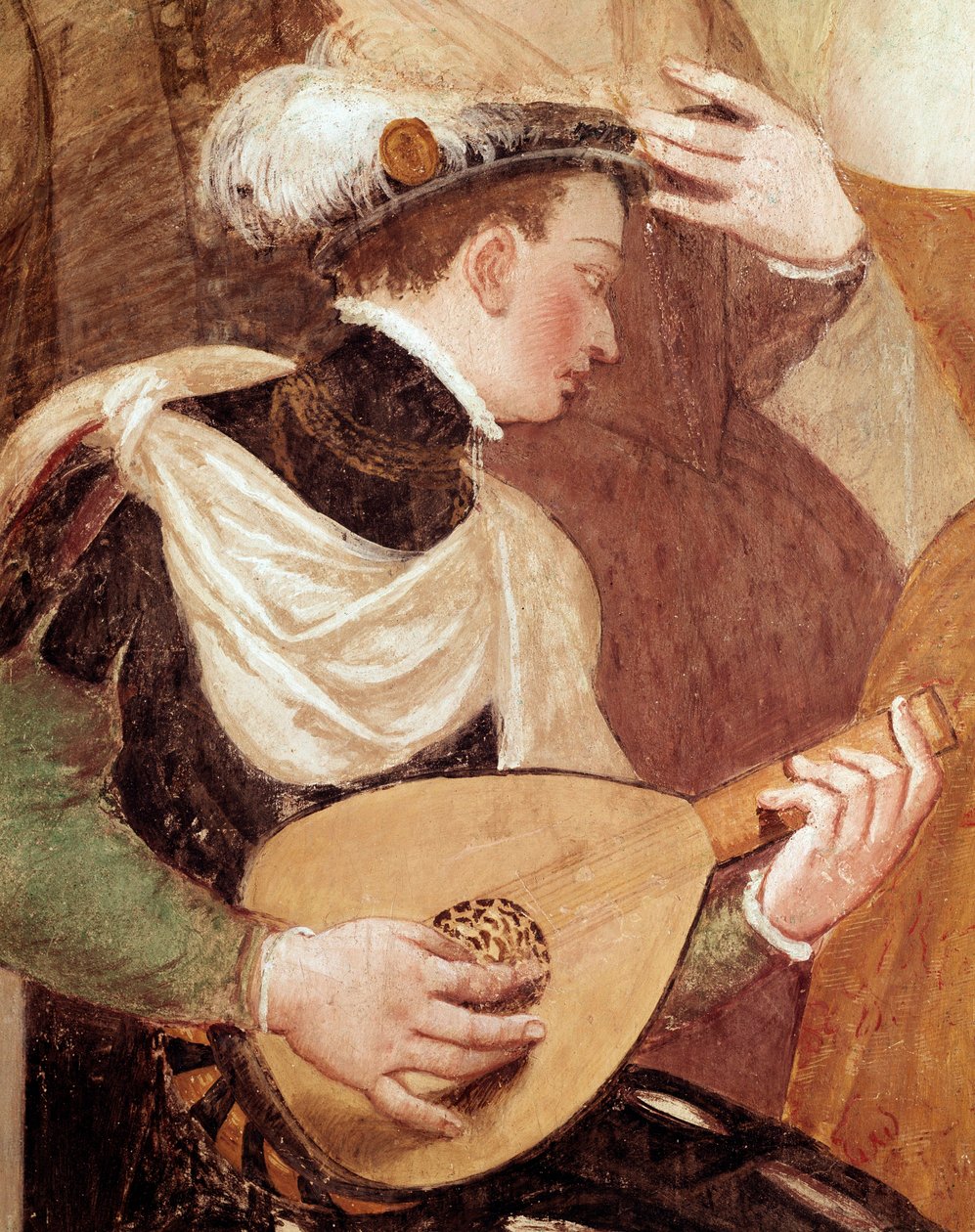 Pozvánky na tanec, detail (Fresco od Giovanni Antonio Fasolo