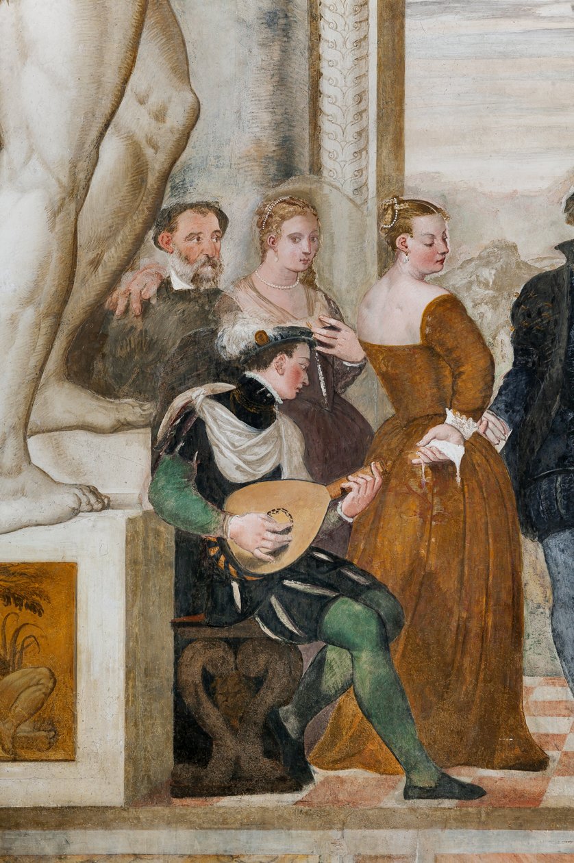 Pozvánka do tance, hlavní sál, cca 1570 (freska) od Giovanni Antonio Fasolo