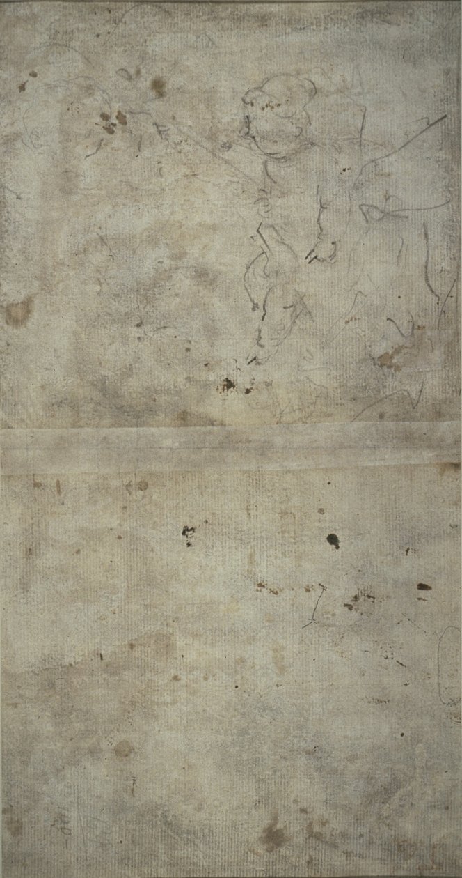 Náčrt Josefa držícího Ježíška od Giovanni Antonio Guardi