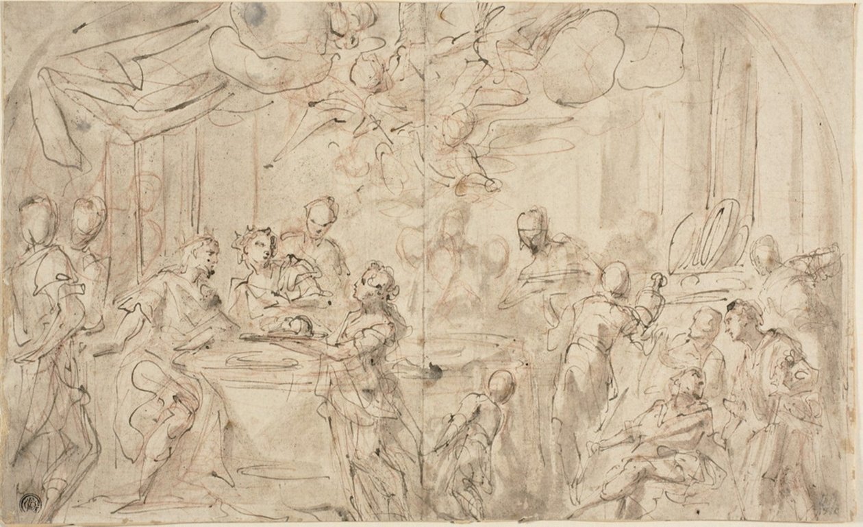 Salome s hlavou svatého Jana Křtitele před Herodem od Giovanni Antonio Pellegrini