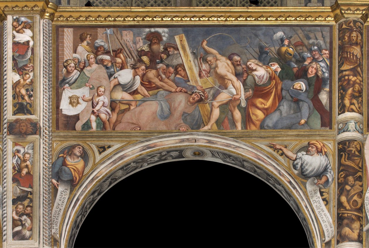 Central Aave, Second South Span, Jesus padá pod Cross, Il Pordenone od Giovanni Antonio Pordenone