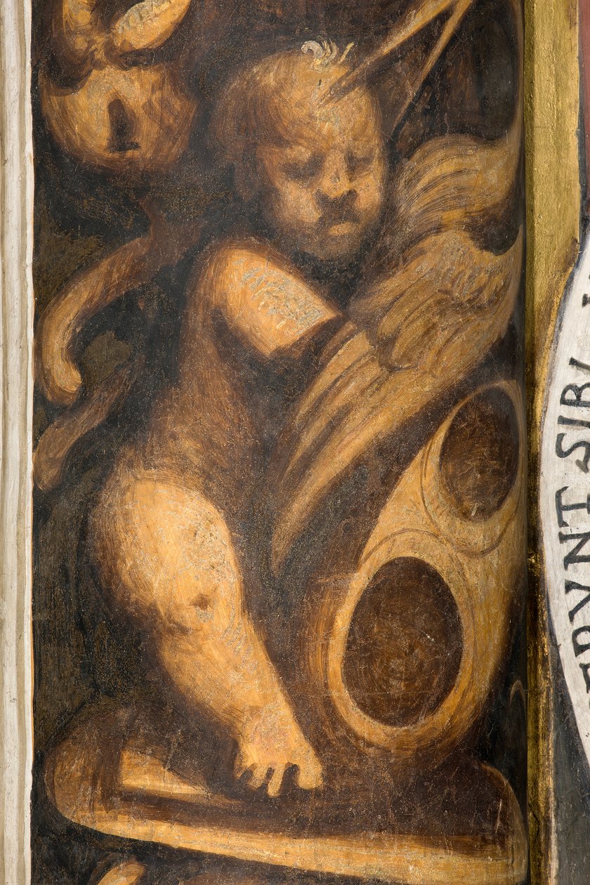 Central Ave, Lesena Horní část Nad hlavním městem První a Druhé pole Jih, IL Pordenone, Putto, Detail od Giovanni Antonio Pordenone