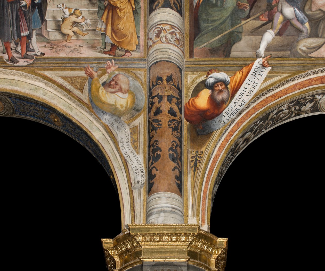 Central Nave, Third and Fourth South Span Plume, IL Pordenone 1520, Busts with Prophets od Giovanni Antonio Pordenone
