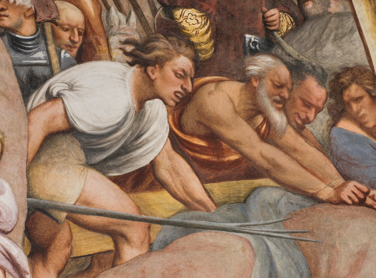Centrální loď, druhé jižní pole, Ježíš spadá pod kříž, Il Pordenone od Giovanni Antonio Pordenone