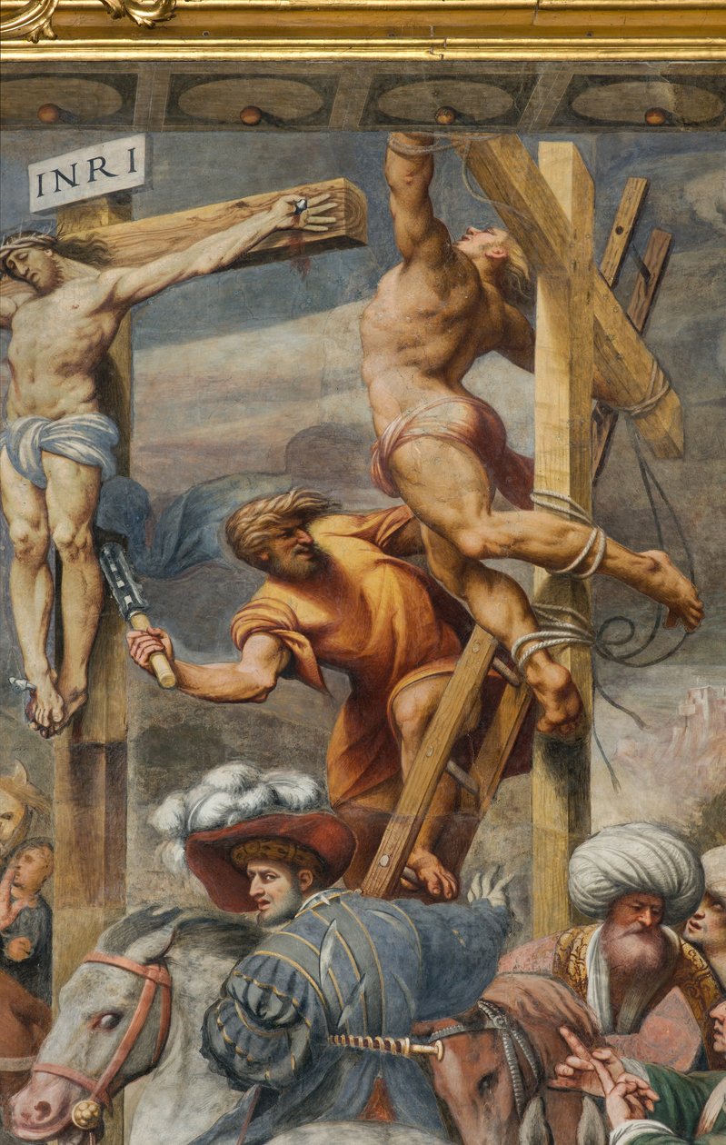 Counterfaccata, IL Pordenone, Ukřižování 1520-21, Detail od Giovanni Antonio Pordenone