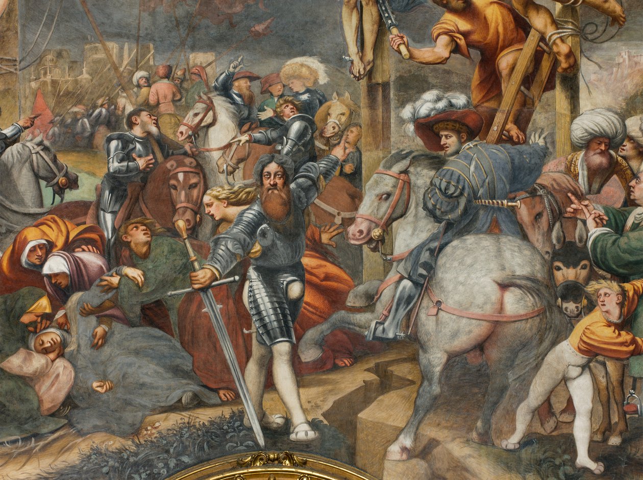 Counterfaccata, IL Pordenone, Ukřižování 1520-21, Detail od Giovanni Antonio Pordenone