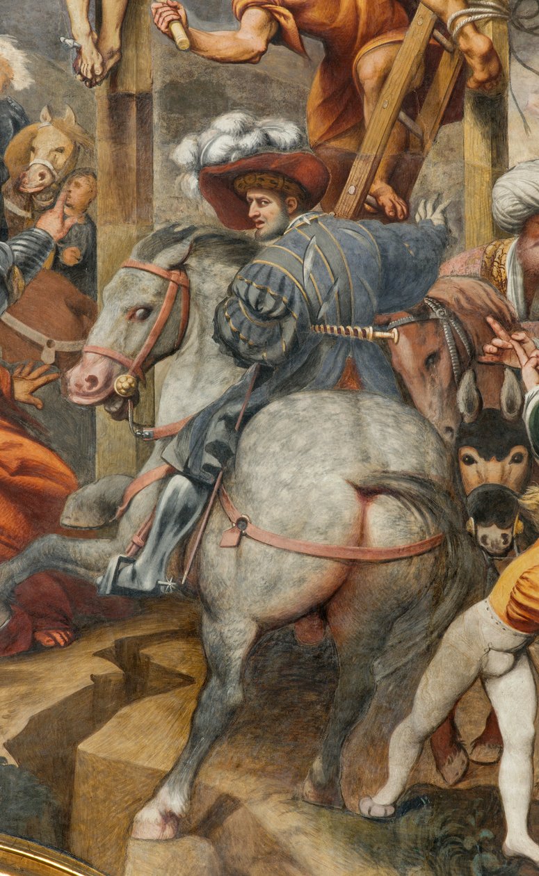 Counterfaccata, IL Pordenone, Ukřižování 1520-21, Detail od Giovanni Antonio Pordenone