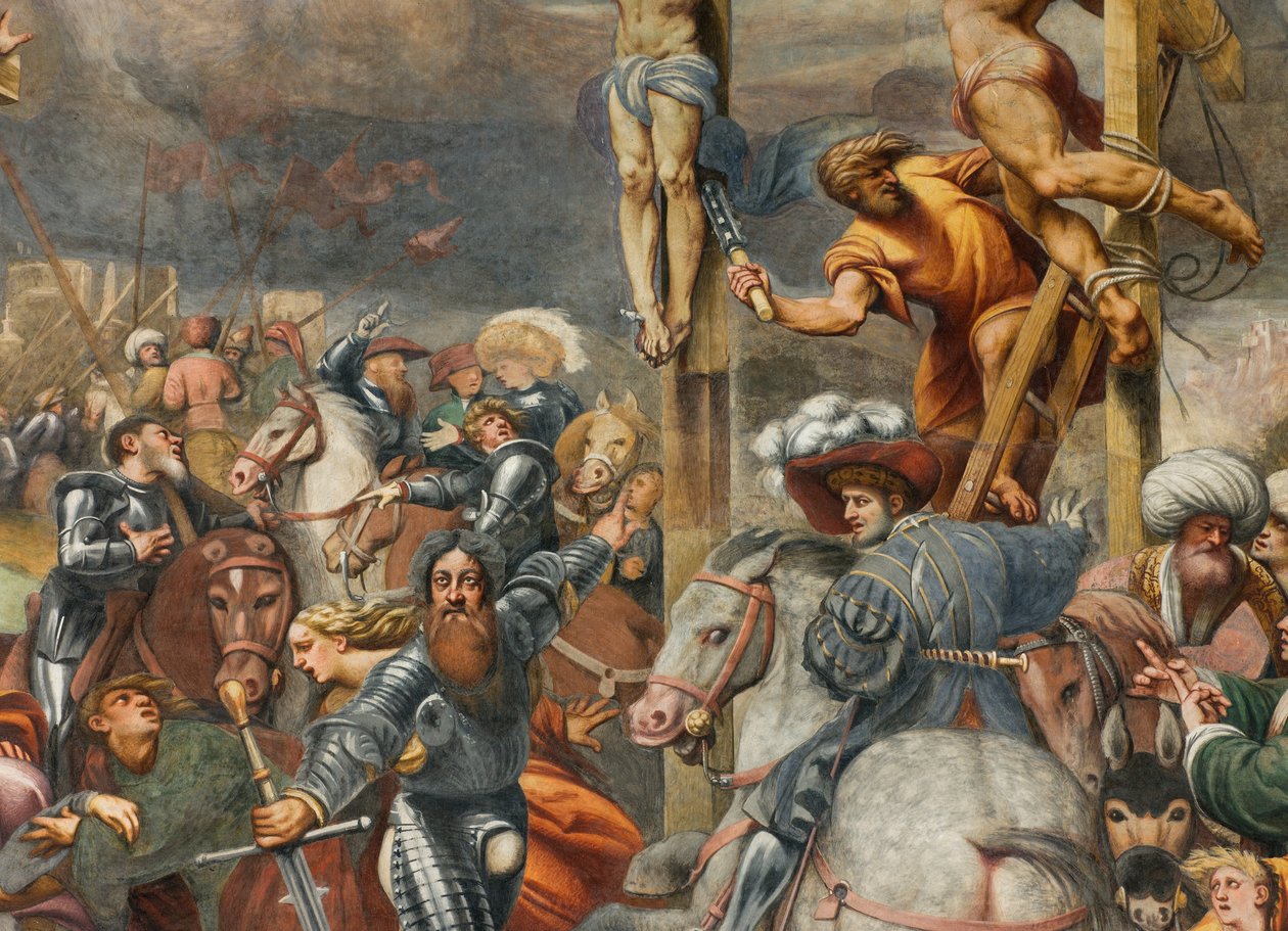 Counterfaccata, IL Pordenone, Ukřižování 1520-21, Detail od Giovanni Antonio Pordenone