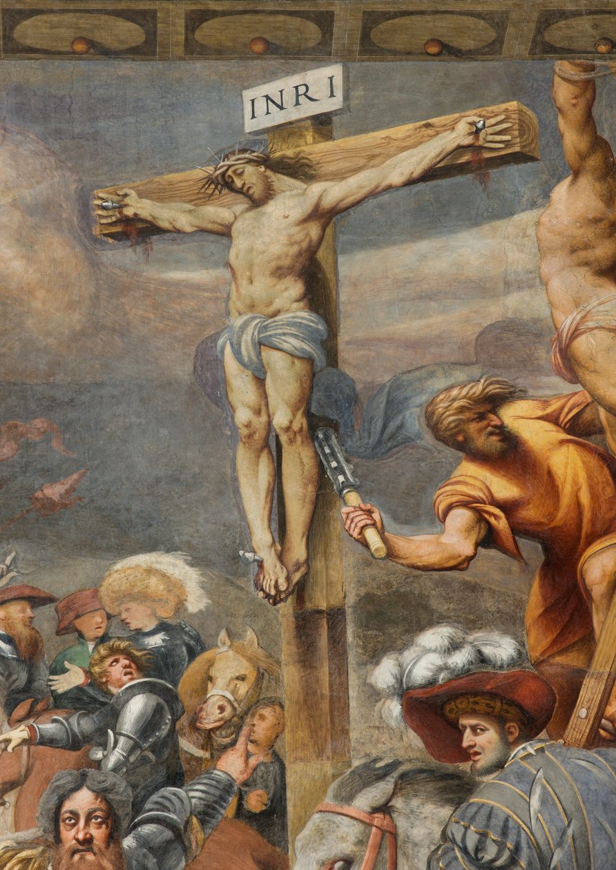 Counterfaccata, IL Pordenone, Ukřižování 1520-21, Detail od Giovanni Antonio Pordenone