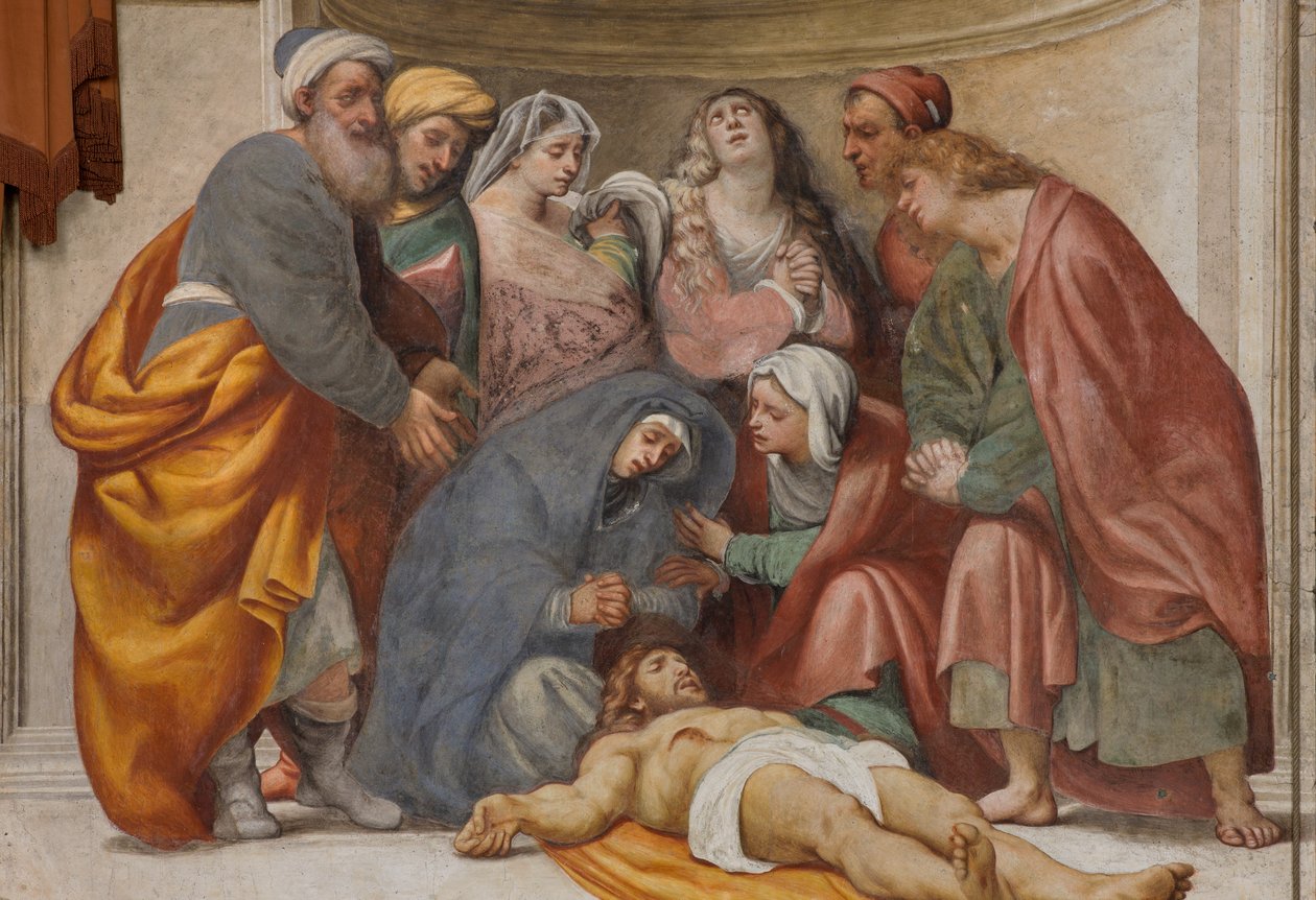 Counterfaccata, IL Pordenone, Deposition 1522, Detail od Giovanni Antonio Pordenone
