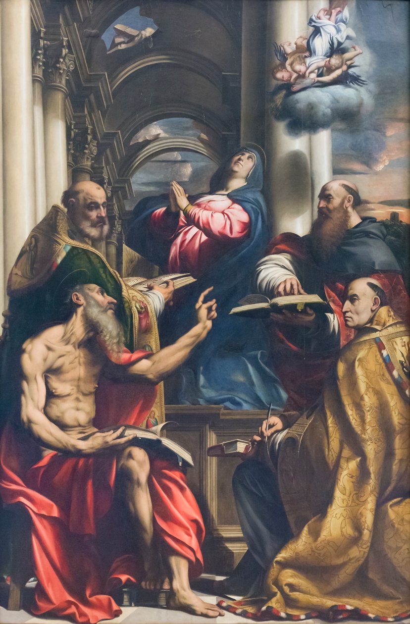 Spor o Neposkvrněné početí od Giovanni Antonio Pordenone