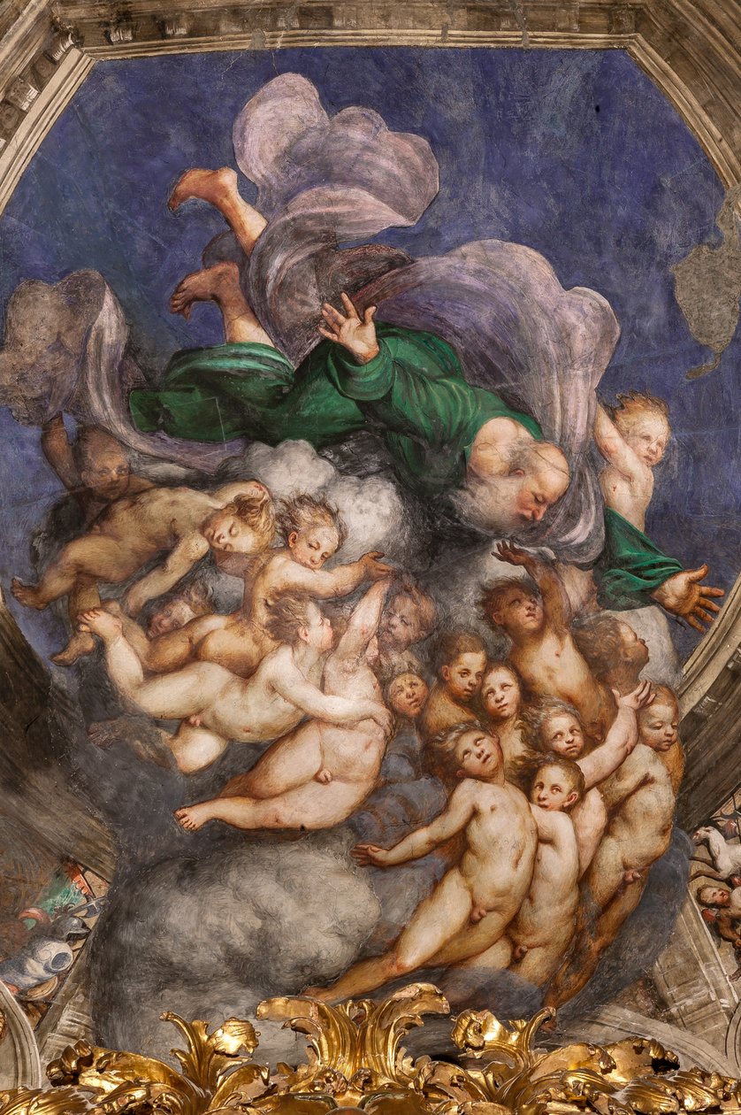 Bůh jako Stvořitel mezi anděly, c.1529 (freska) od Giovanni Antonio Pordenone