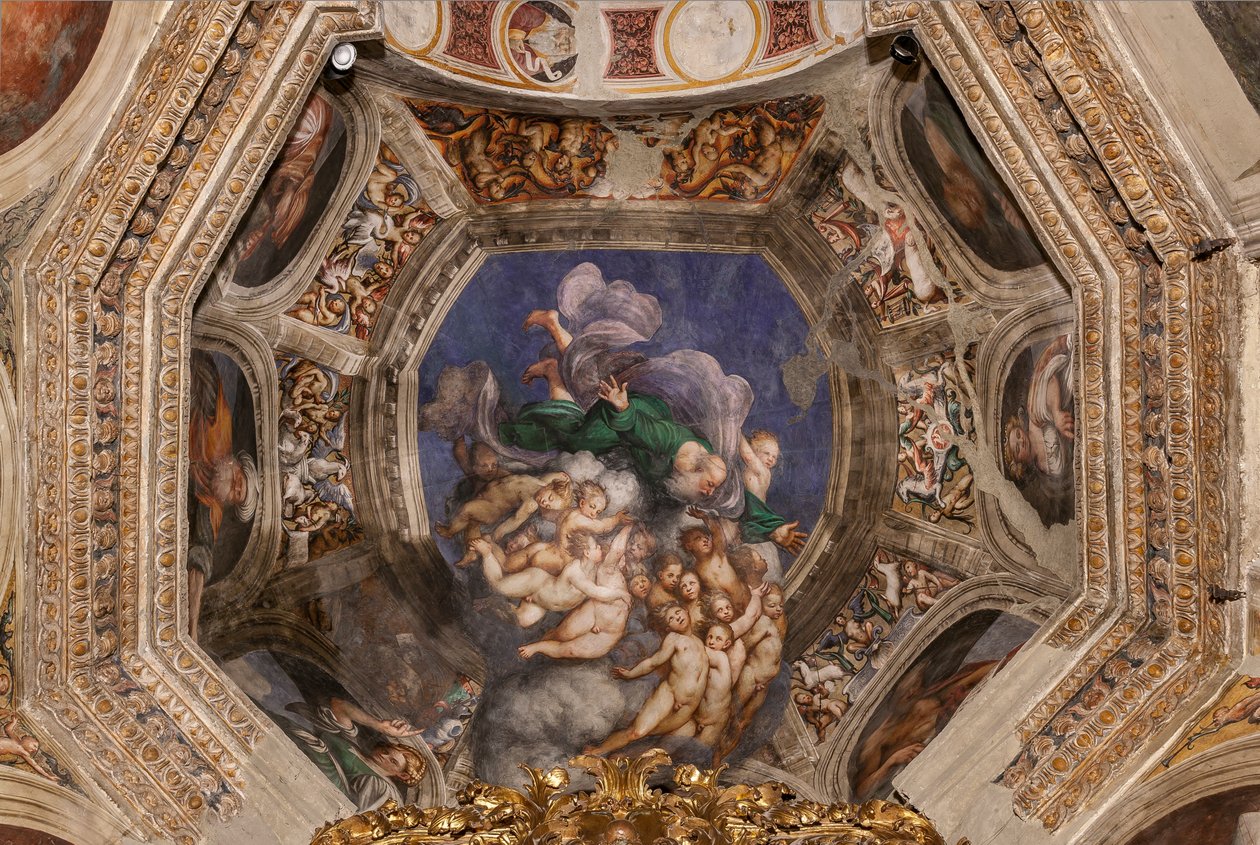 Bůh jako Stvořitel mezi anděly, kolem roku 1529 od Giovanni Antonio Pordenone