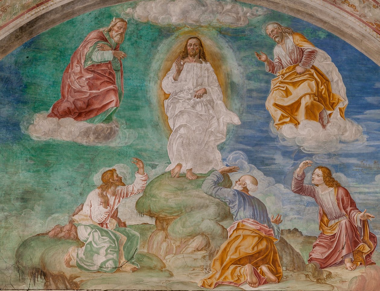 Proměnění Krista, c.1529 (freska) od Giovanni Antonio Pordenone