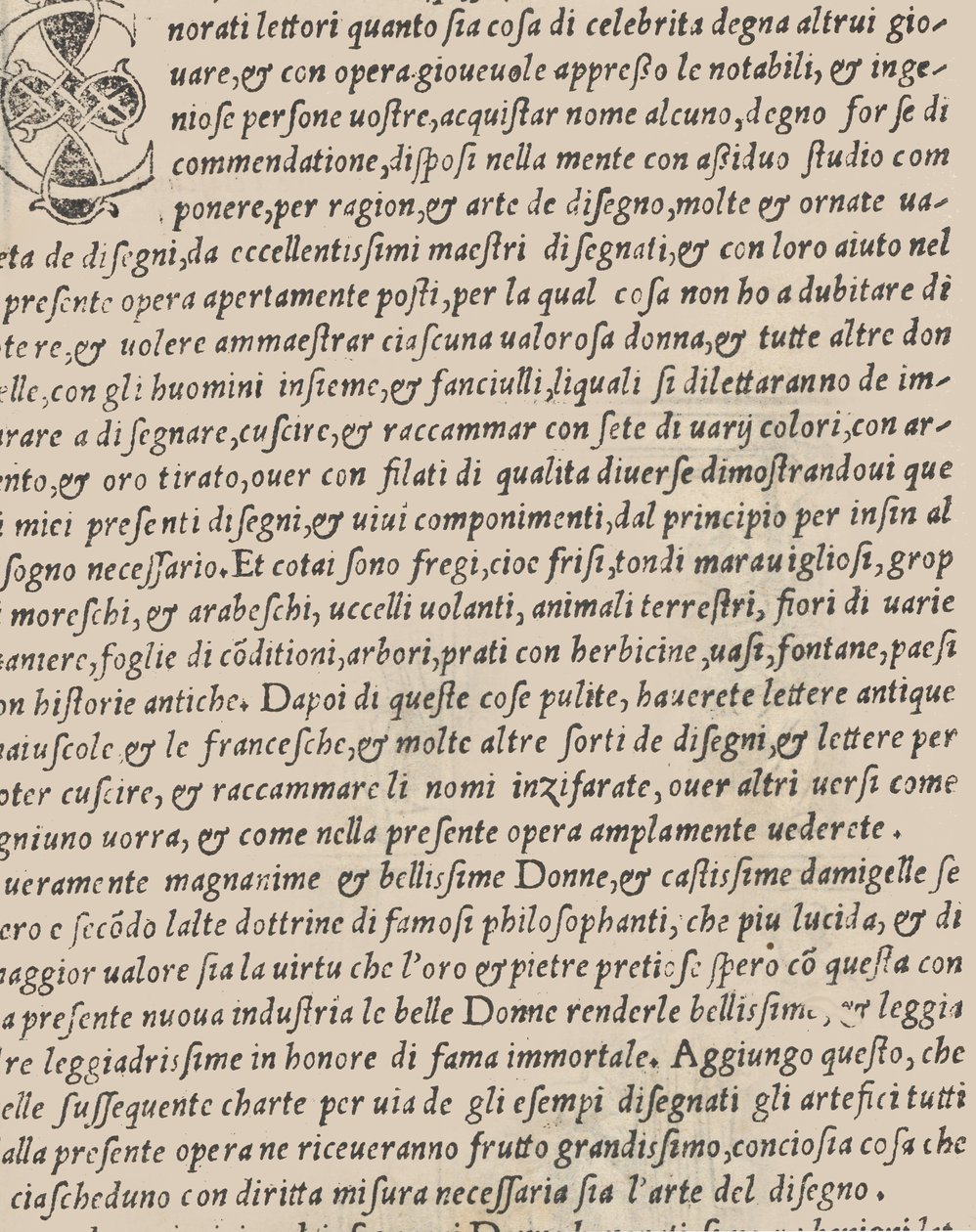 Příklad recammi, titulní strana vzadu, 1530. od Giovanni Antonio Tagliente