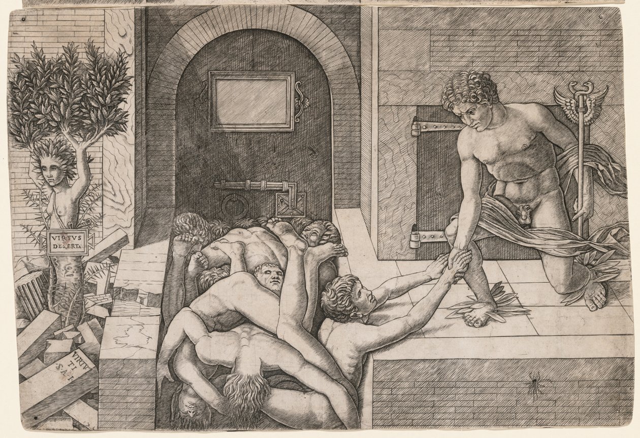 Alegorie záchrany lidstva: Virtus Deserta, c. 1500-1505. od Giovanni Antonio da Brescia