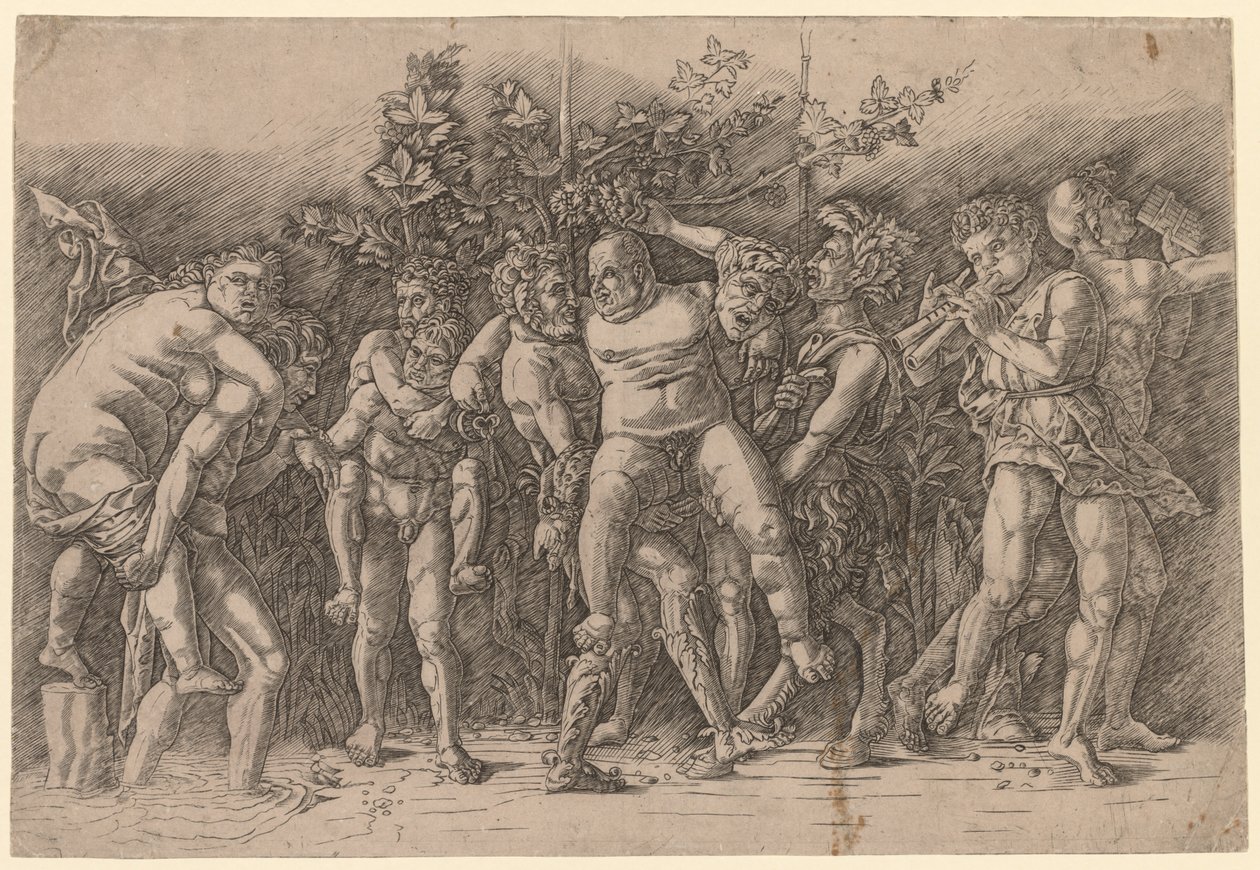 Bakchanal se Silenusem. od Giovanni Antonio da Brescia