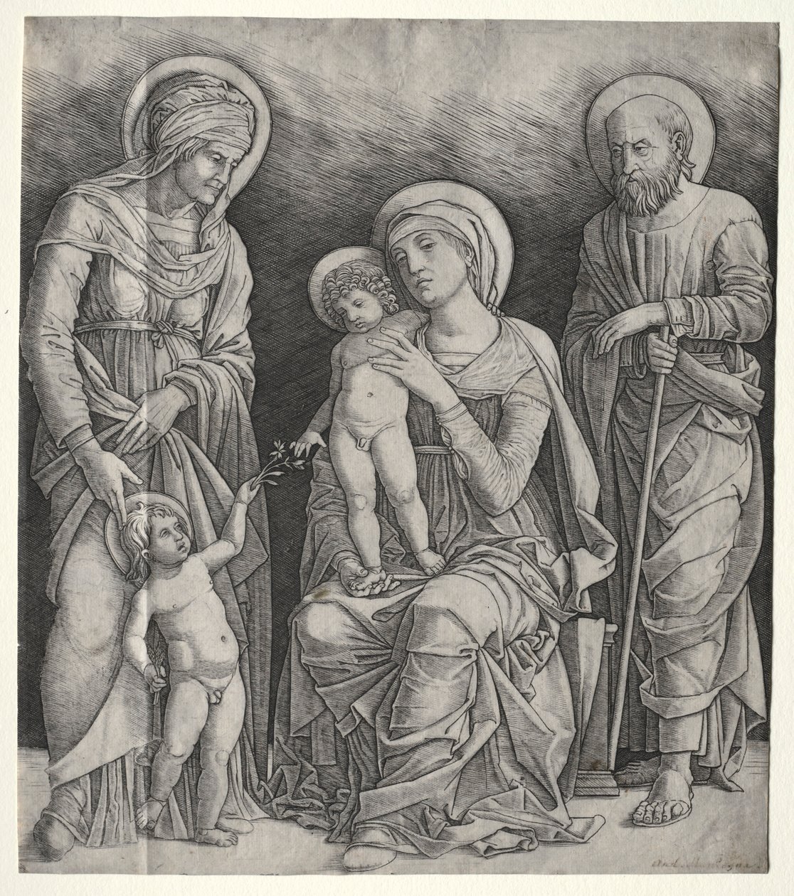 Svatá rodina se sv. Alžbětou a dítětem sv. 1500. od Giovanni Antonio da Brescia