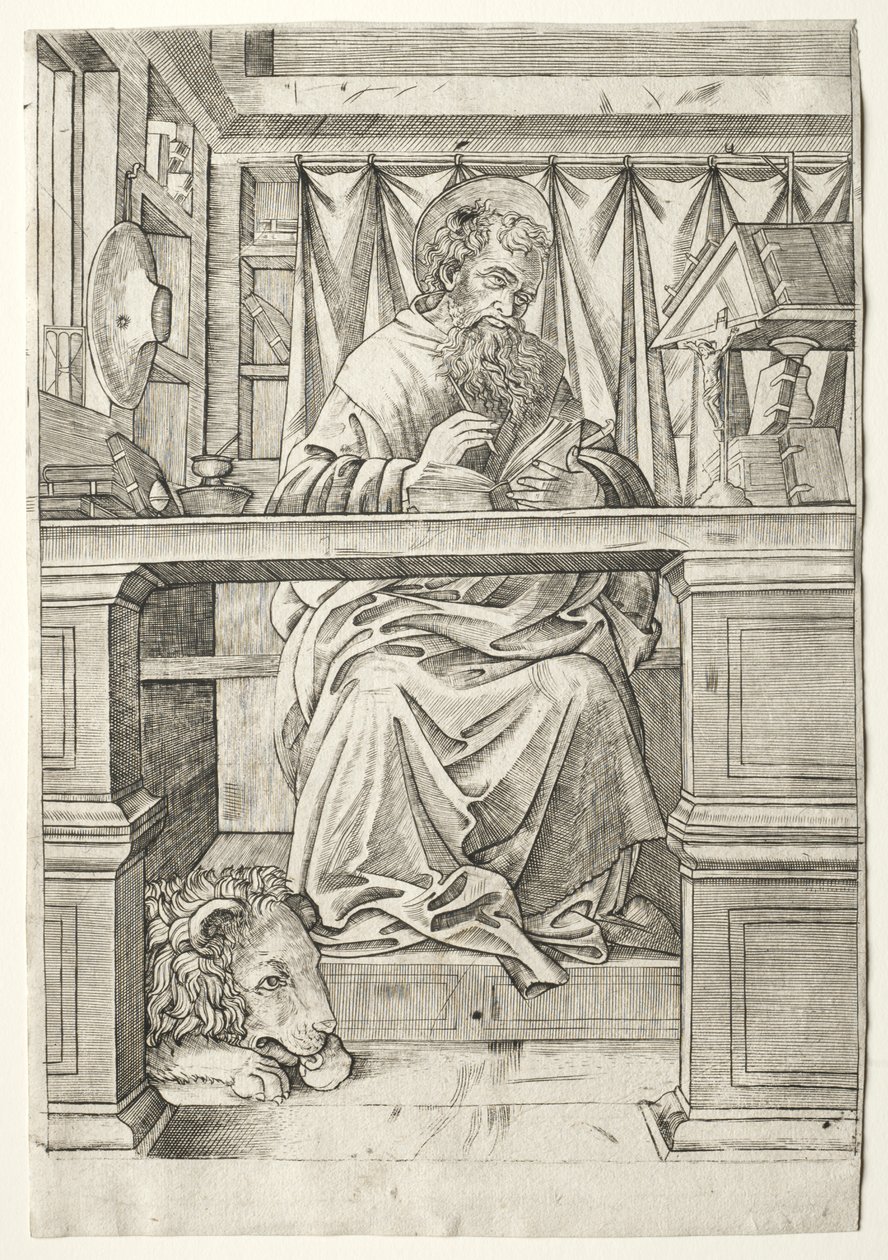 Svatý Jeroným ve své pracovně od Giovanni Antonio da Brescia