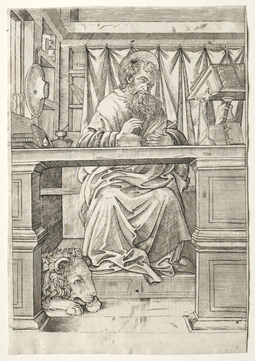 Sv. Jeroným ve své pracovně, c. 1510. od Giovanni Antonio da Brescia