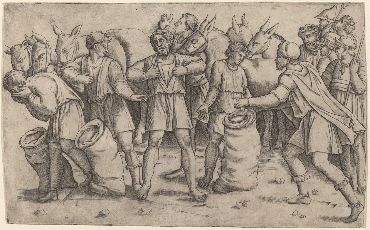 Objev Josefova poháru od Giovanni Antonio da Brescia after Baldassare Peruzzi