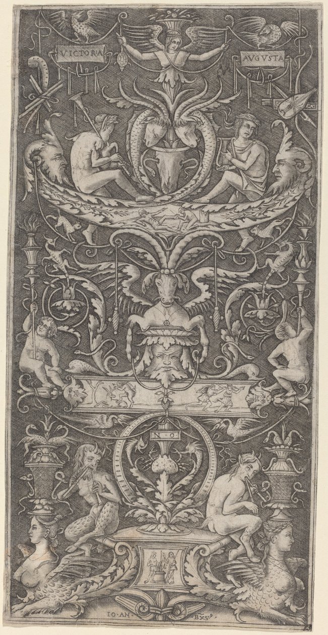 Ozdobný panel s nápisem „Victoria Augusta“ od Giovanni Antonio da Brescia after Nicoletto