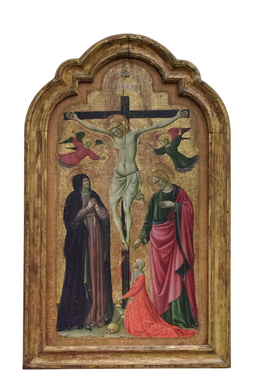 Ukřižování se svatou Lucií, asi 1465-70 (tempera na dřevě) od Giovanni Antonio da Pesaro
