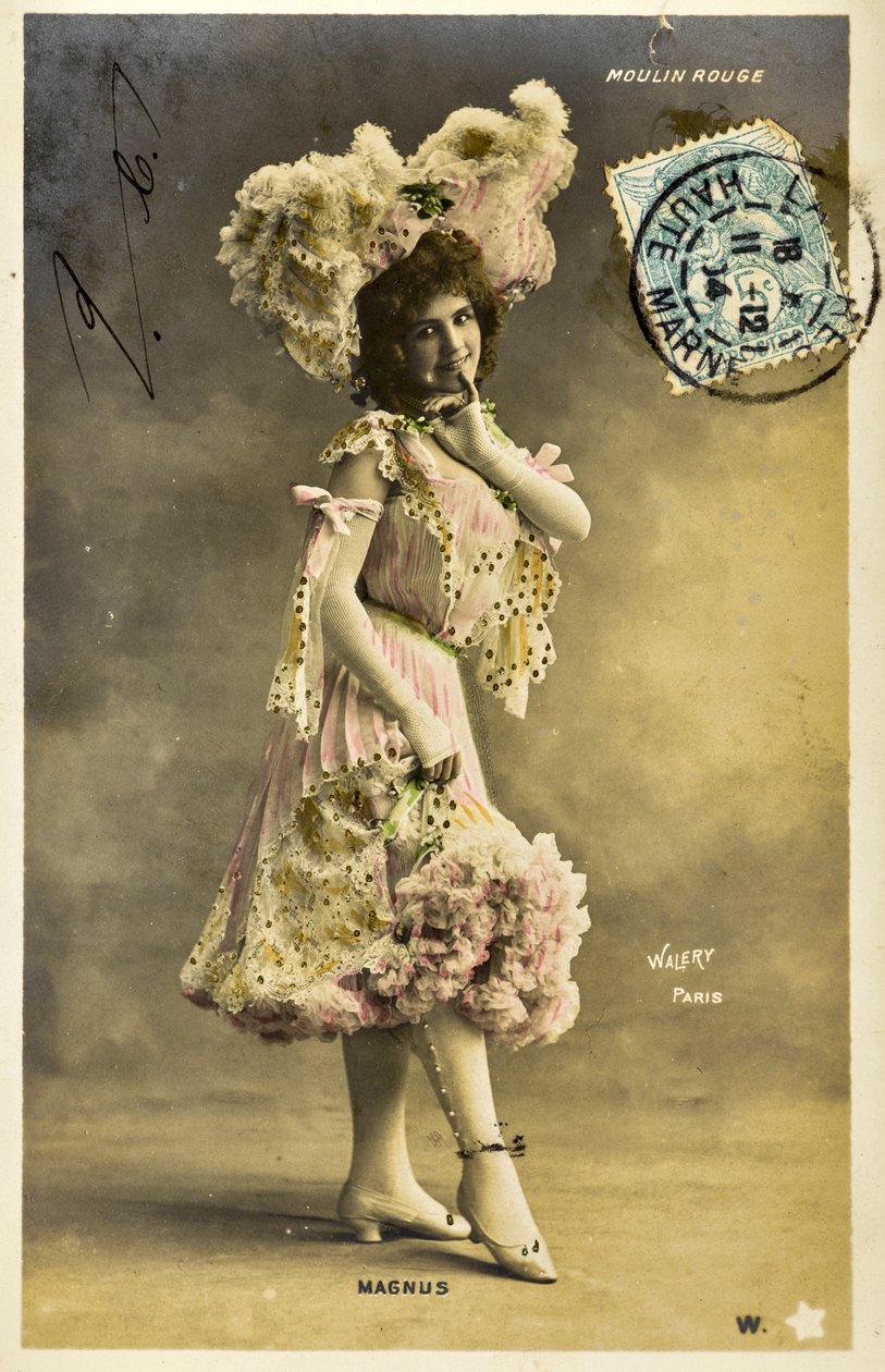Pohlednice: Moulin Rouge - Portrét Magnuse, umělce Music hall od Phillipe de Marlier