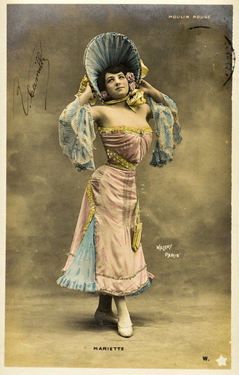 Pohlednice: Moulin Rouge - Portrét Mariette, umělkyně Music Hall od Phillipe de Marlier