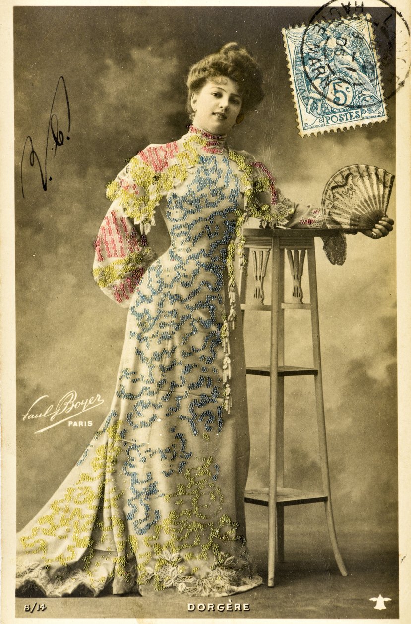 Pohlednice: Portrét Arlette Dorgere / Nee Anna Mathilde Irma Jouve (1880 - 1965), komik, tanečnice a zpěvačka od Phillipe de Marlier