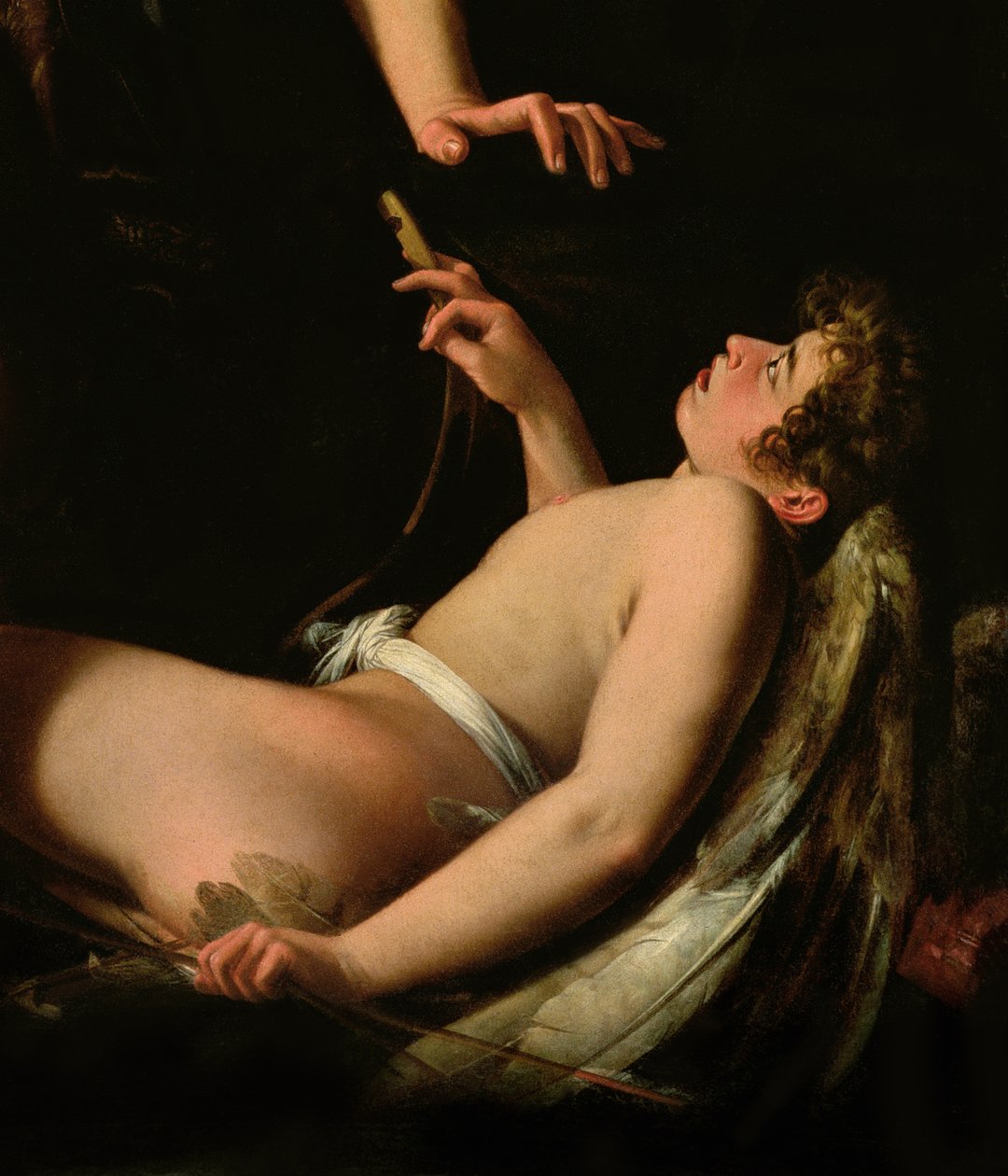 Detail Cupida z Posvátné lásky a profánní lásky, 1602 od Giovanni Baglione