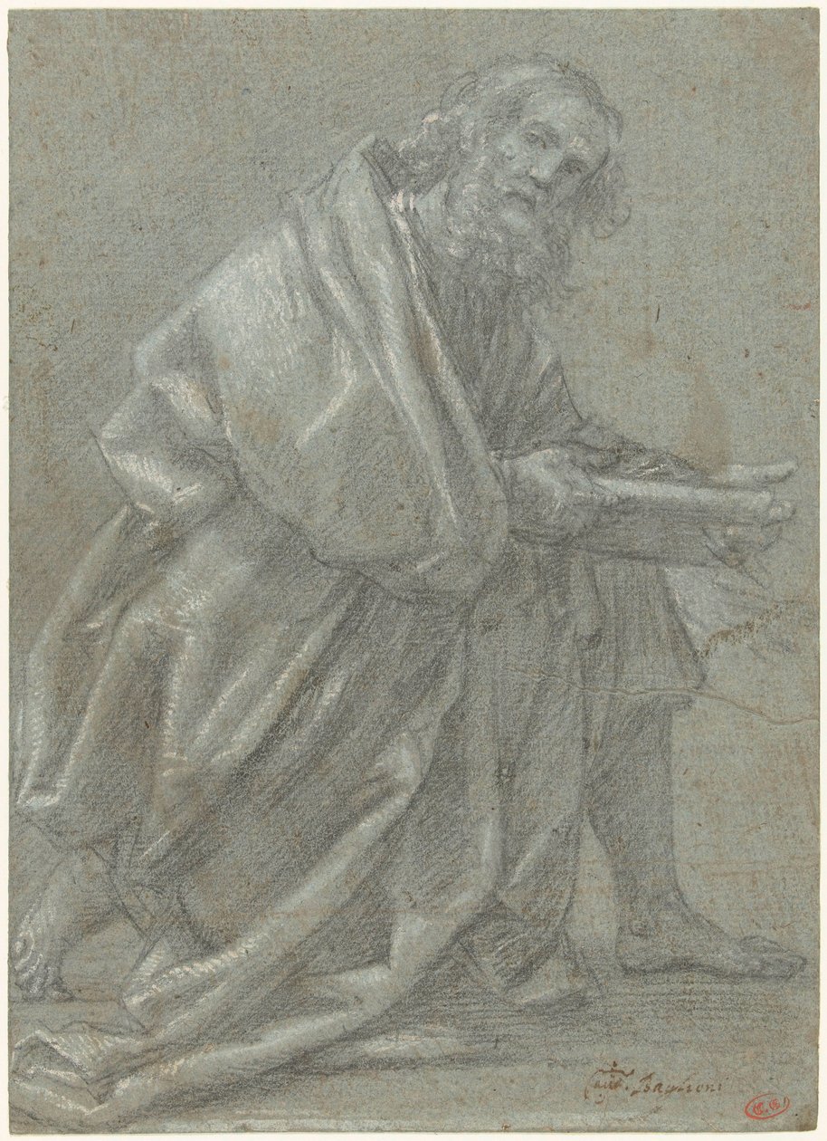 Studie pro klečícího apoštola od Giovanni Baglione