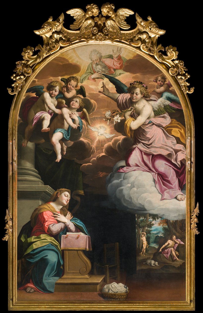 Jižní transept, oltář Zvěstování, oltářní obraz od Giovanniho Battisty Trottiho známý jako Il Malosso 1594 od Giovanni Battista Trotti