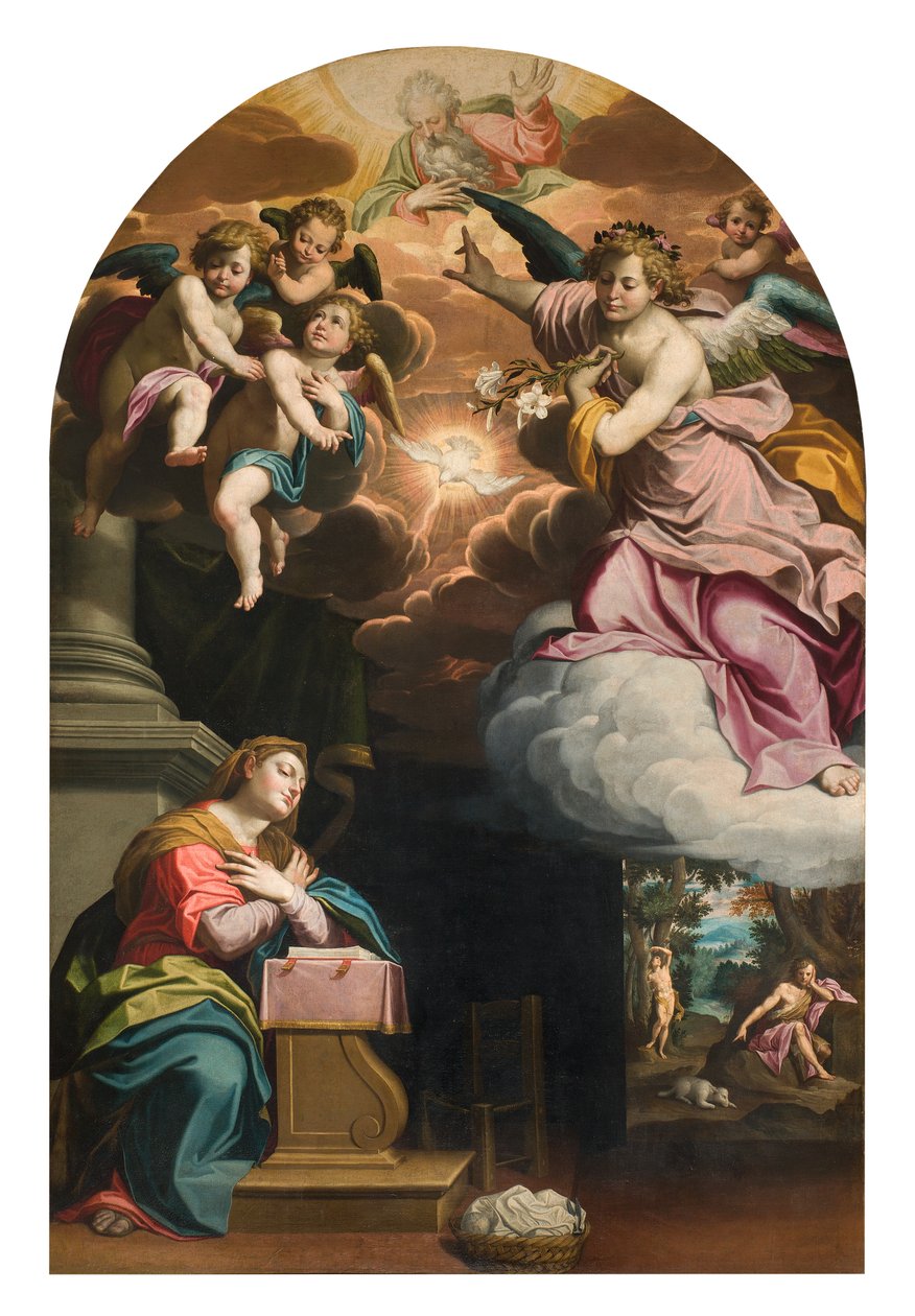 Jižní transept, oltář Zvěstování, oltářní obraz od Giovanniho Battisty Trottiho známý jako Il Malosso 1594 od Giovanni Battista Trotti