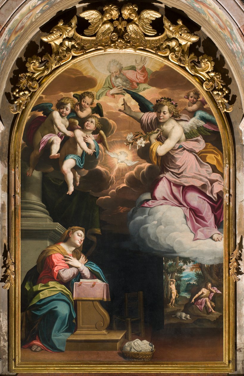 Jižní transept, oltář Zvěstování, oltářní obraz od Giovanniho Battisty Trottiho známý jako Il Malosso 1594 od Giovanni Battista Trotti