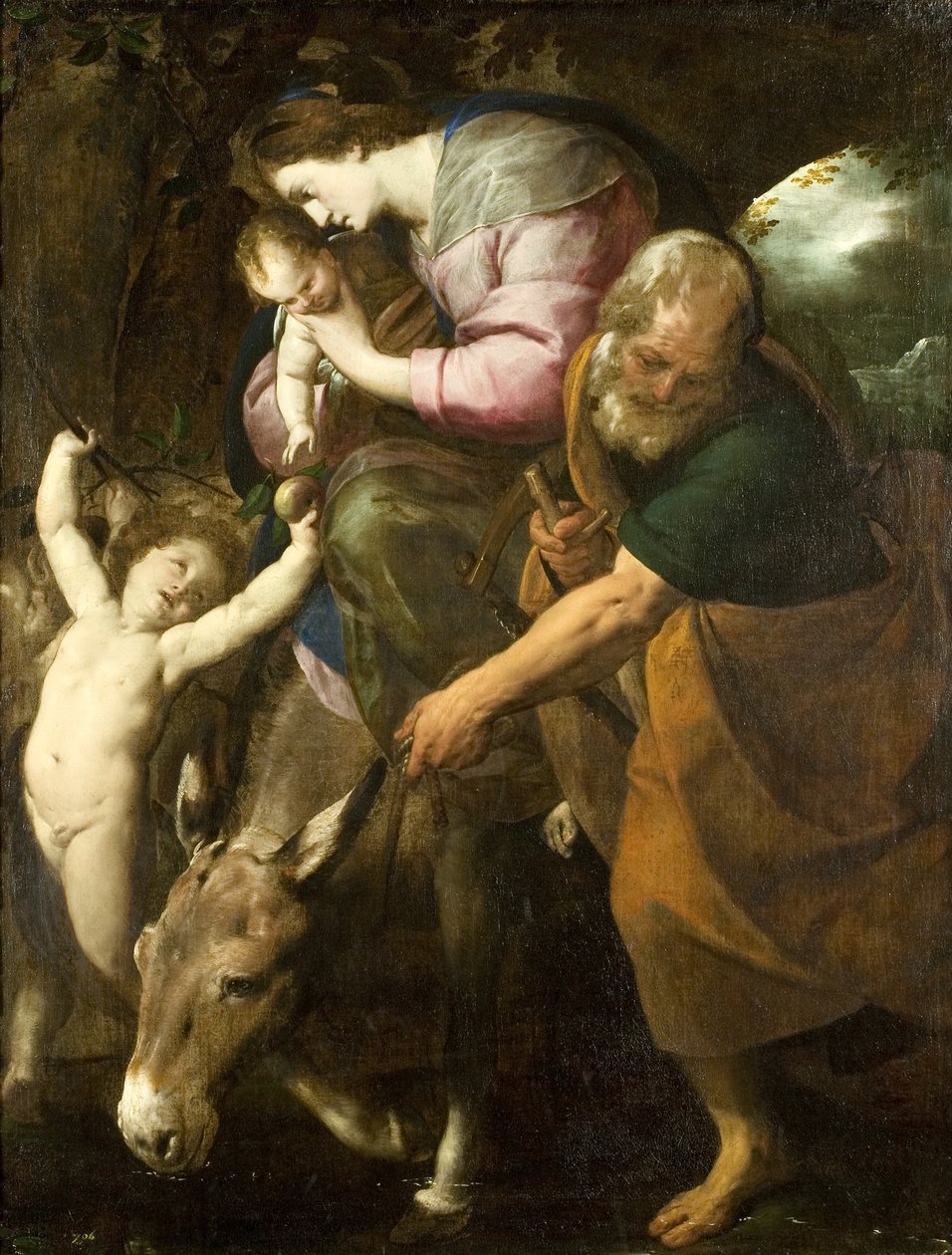 Útěk do Egypta, cca 1600-10 (olej na plátně) od Giovanni Battista  Crespi