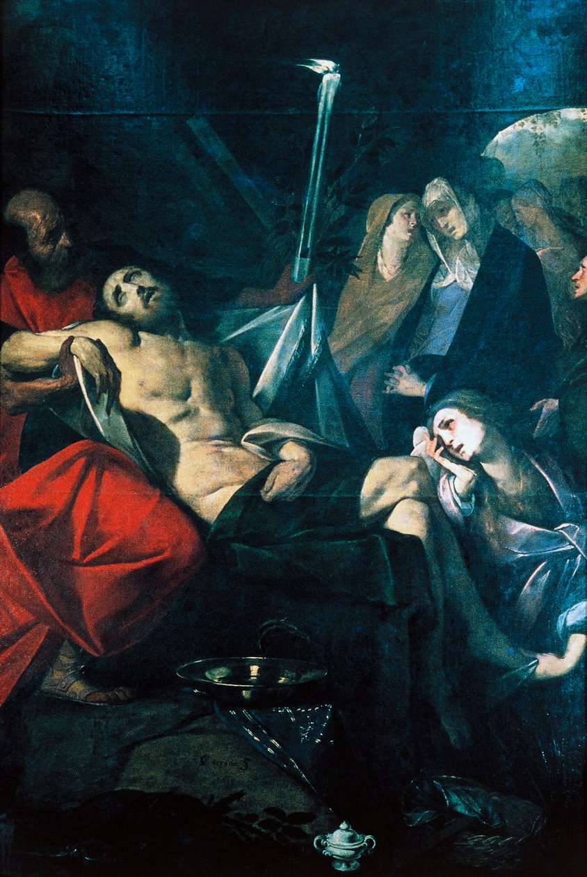 Uložení Krista v hrobě od Giovanni Battista  Crespi