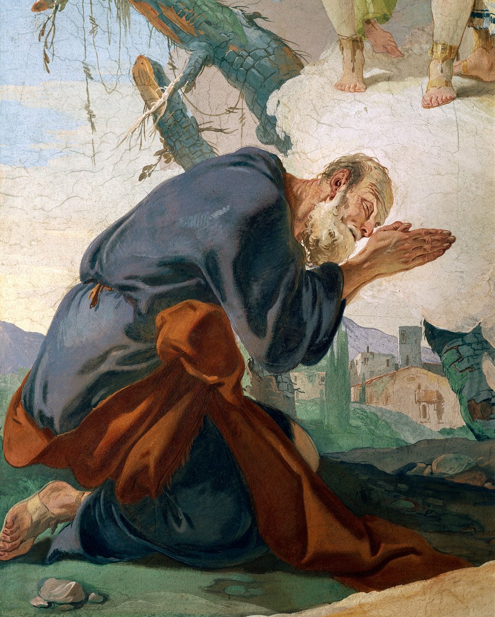 Abraham a andělé (detail) od Giovanni Battista Tiepolo