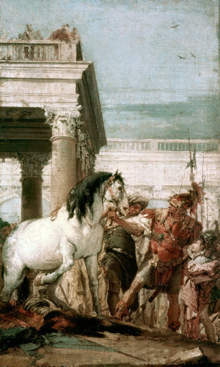 Alexandr Veliký a jeho kůň Bucephala od Giovanni Battista (1696 1770) Tiepolo