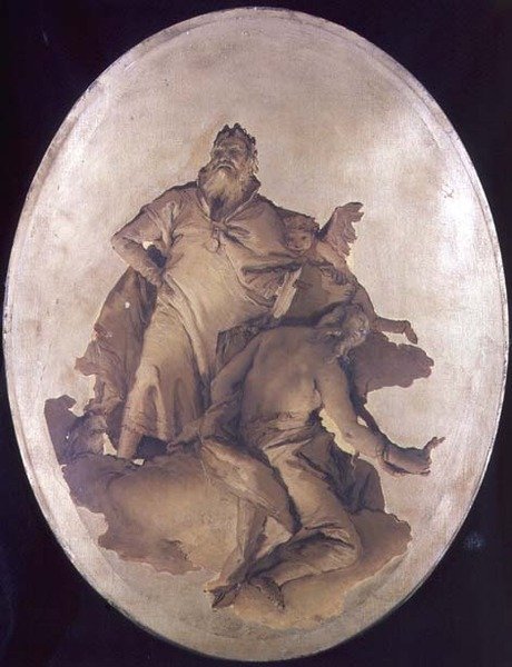 Alegorie zásluh a obezřetnosti od Giovanni Battista Tiepolo