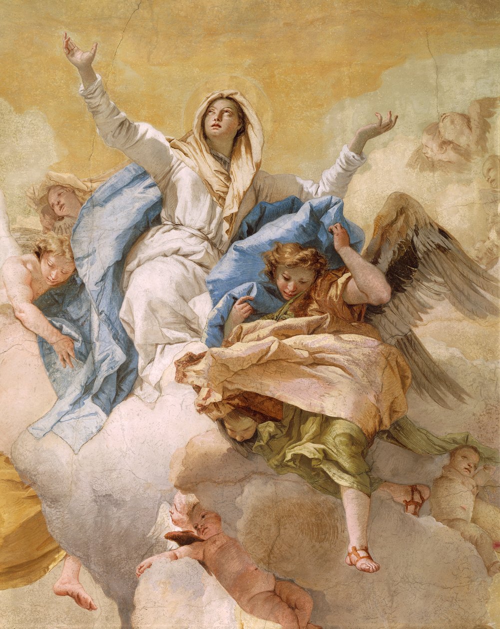 Nanebevzetí, Giovanni Battista Tiepolo (1696-1770), freska, Detail, Oratoř čistoty, Udine od Giovanni Battista Tiepolo