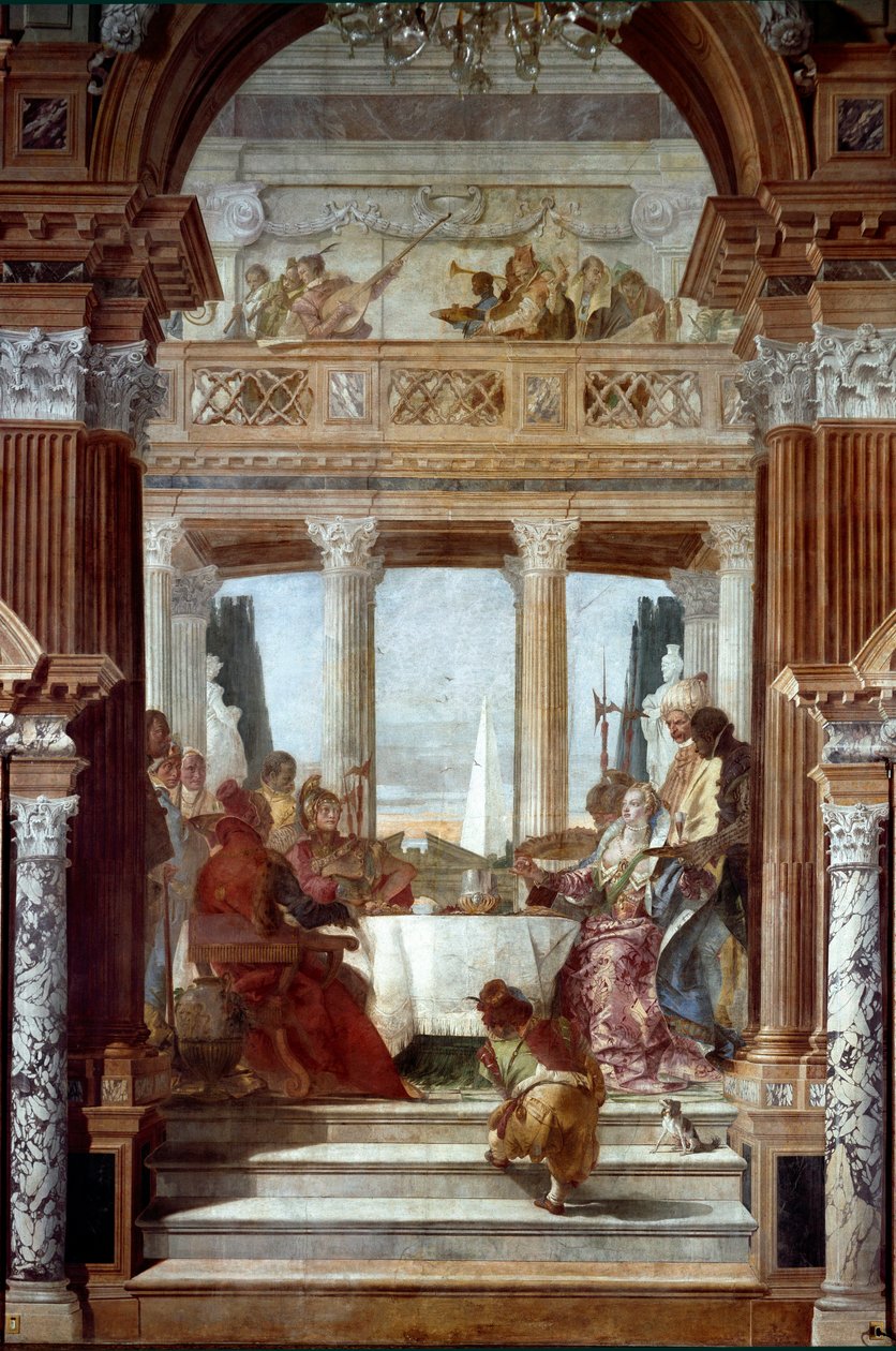 Banket Antonia a Kleopatry Freska od Giambattisty Tiepola (1696-1770) 1747-1748 Benátky, Palazzo Labia od Giovanni Battista Tiepolo