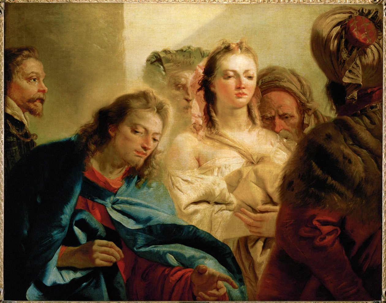 Kristus a cizoložnice... od Giovanni Battista (1696-1770) Tiepolo