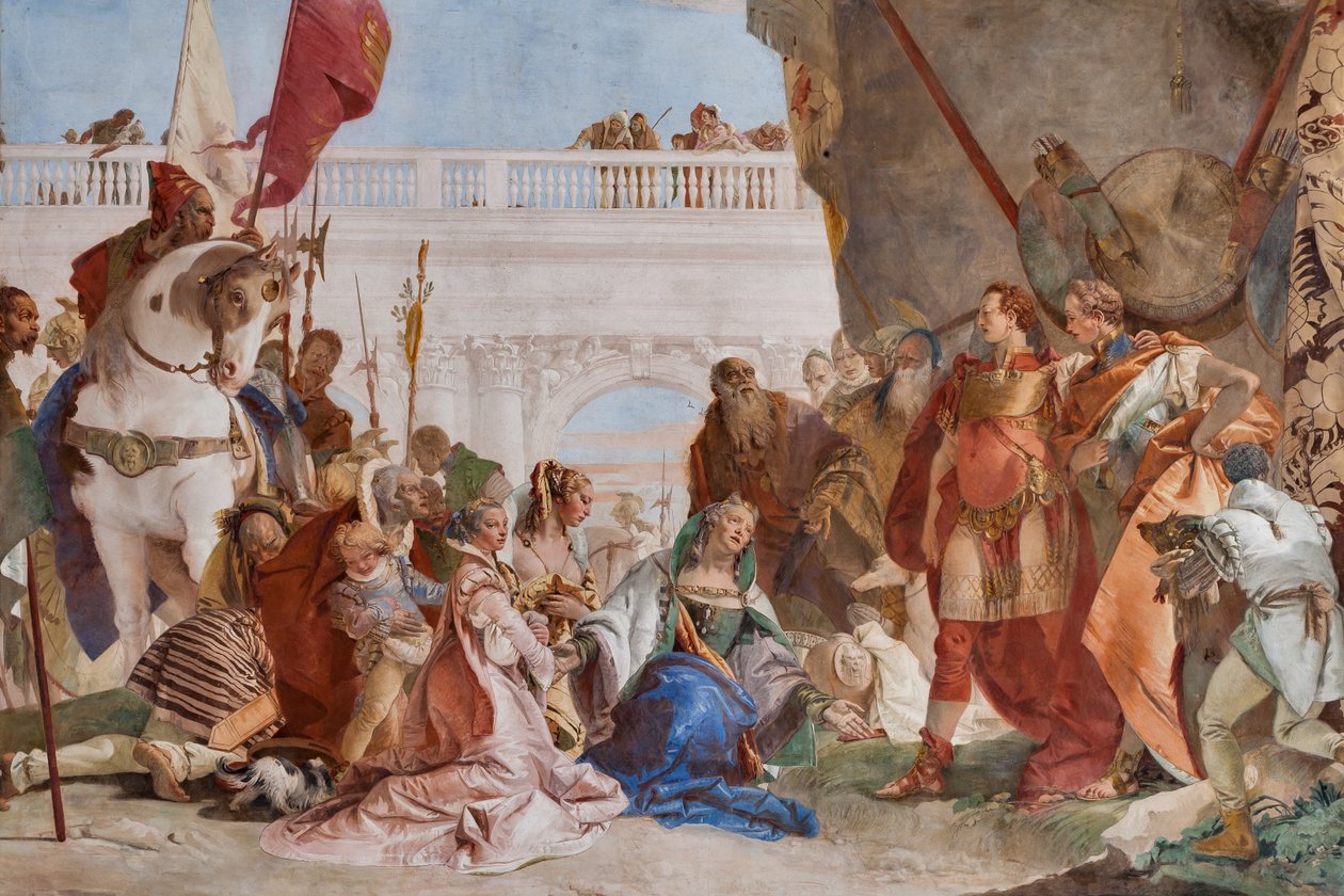 Kontinence Alexandra Velikého (detail) od Giovanni Battista Tiepolo