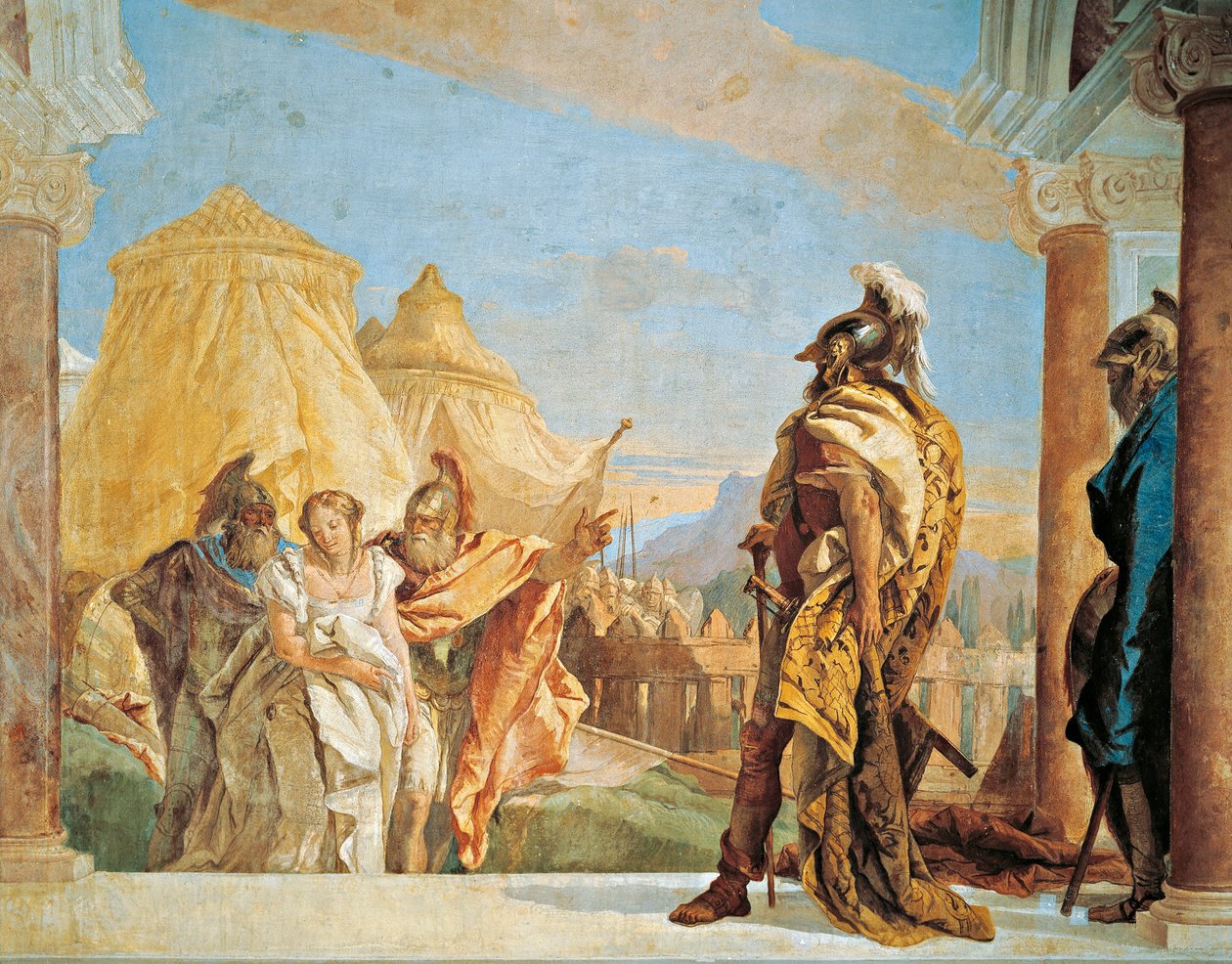 Eurybates a Talthybius vedou Briseis k Agamemnonovi od Giovanni Battista Tiepolo