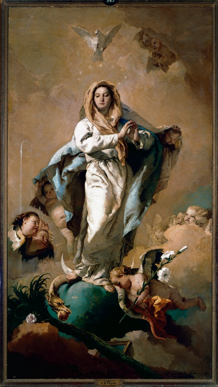 neposkvrněné početí od Giovanni Battista Tiepolo