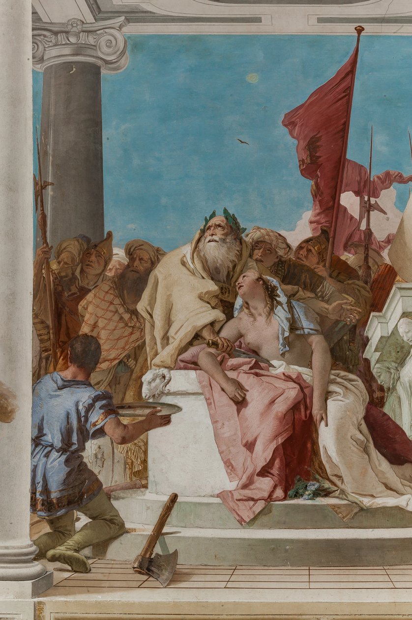 Palazzina (Malá budova), vstupní hala: "Obět Ifigenie", detail od Giovanni Battista Tiepolo